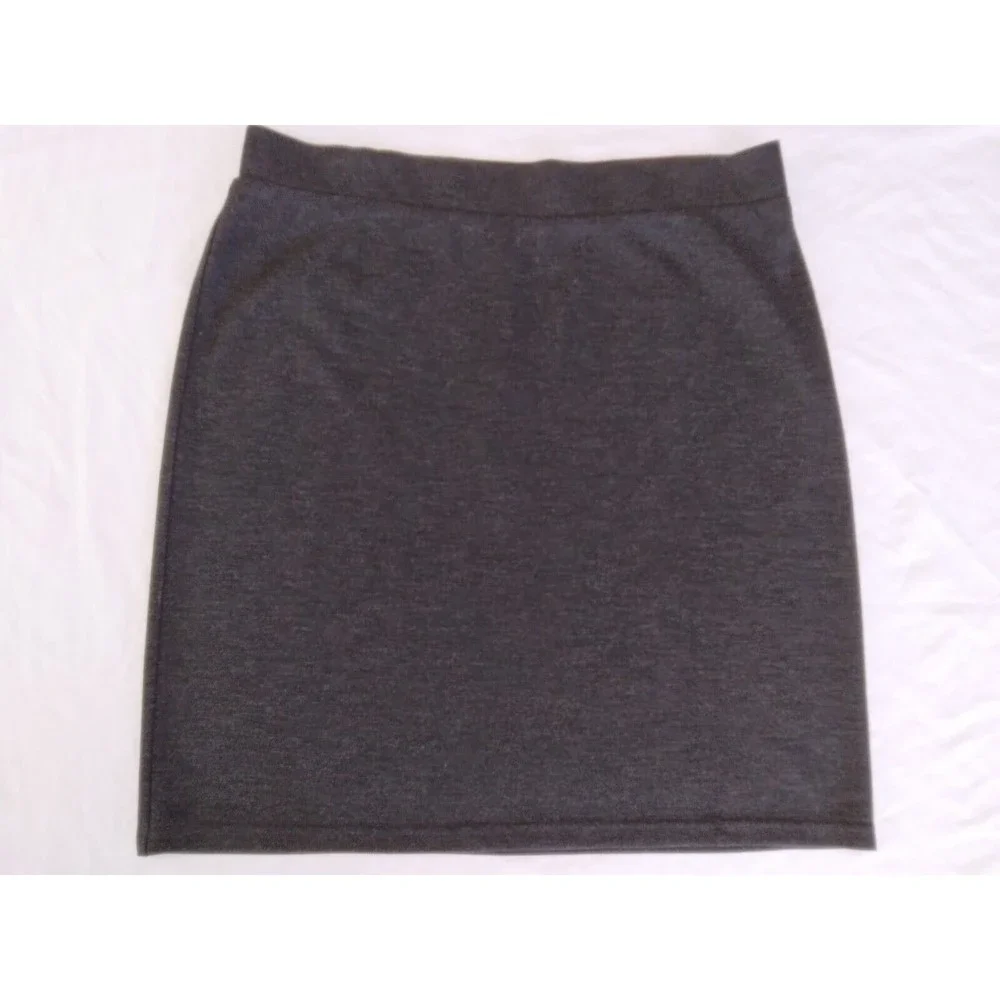 J. JILL Charcoal Gray PENCIL SKIRT Stretch Pull-On Womens Size Medium - Picture 1 of 8